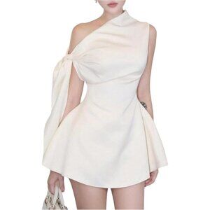 Women's Off Shoulder Mini Dress Flared A Line Sleeveless Party Wear